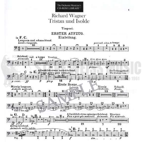 Wagner Part 1:-Complete Timpani/Percussion Parts to Operatic and Orchestral Masterworks on CD-ROM
