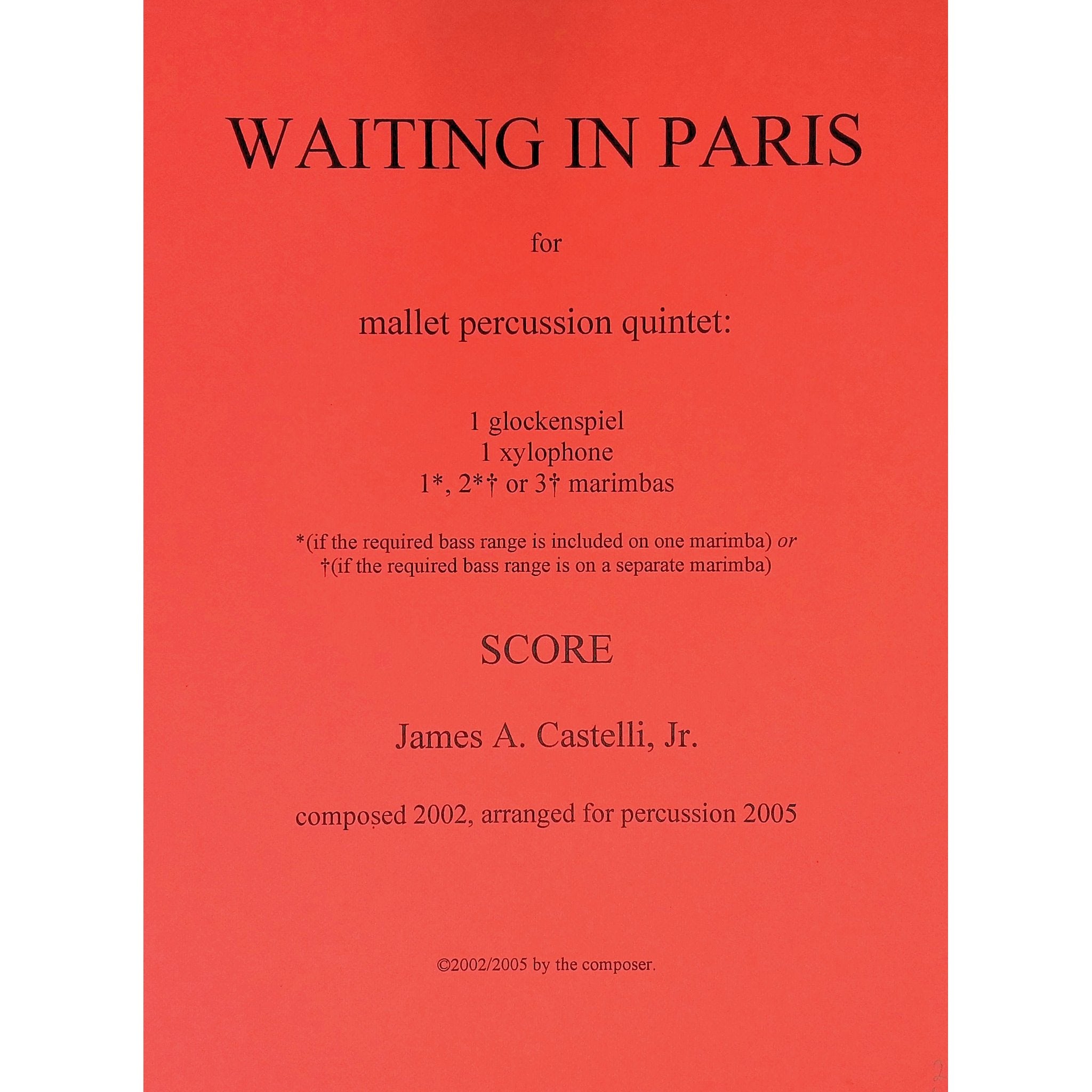 Waiting In Paris by James Castelli