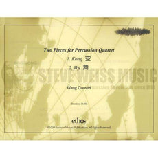 Wang-Two Pieces for Percussion Quartet (SP)-B/V/M/P/ 9 tuned temple bowls