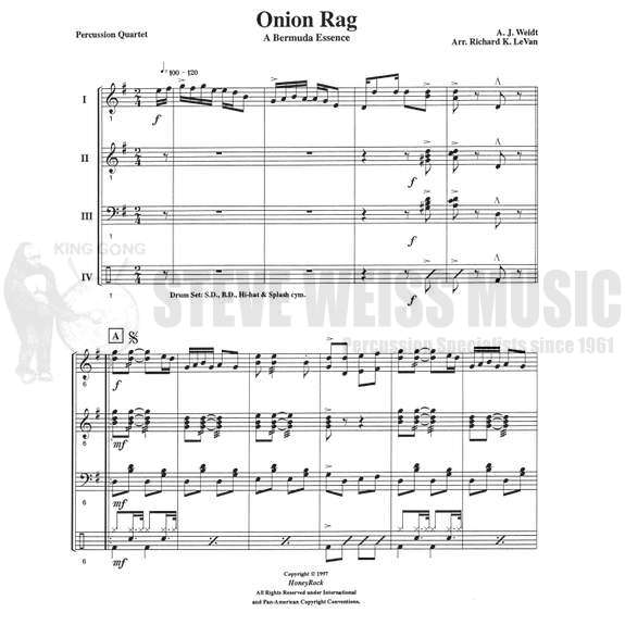 Weidt-Onion Rag(SP) arr. LeVan-X/2M/DS