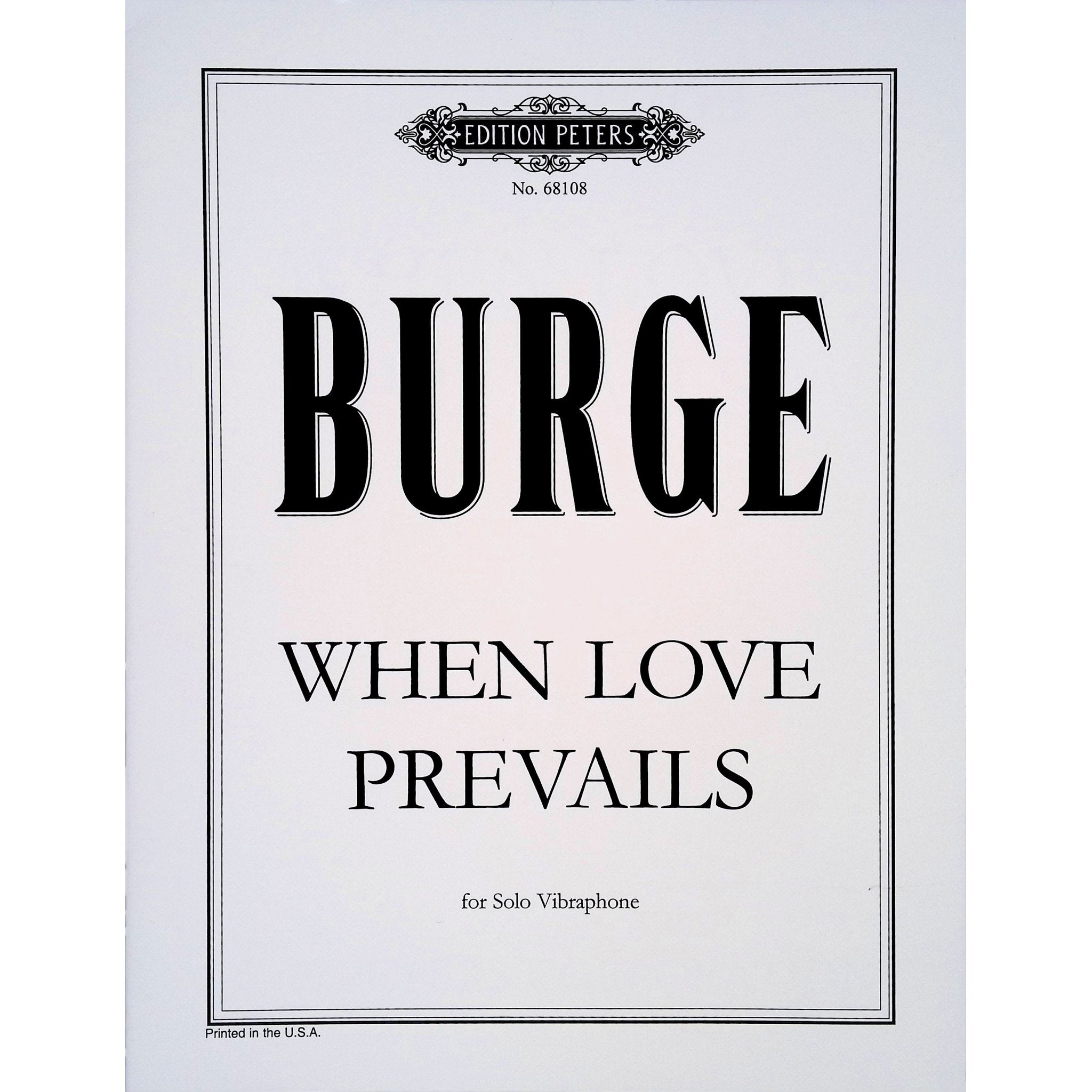 When Love Prevails by David Burge