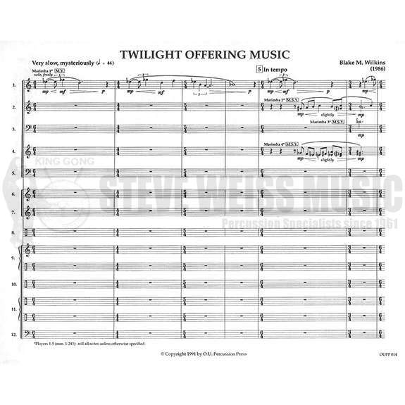 Wilkins-Twilight Offering Music(SP)