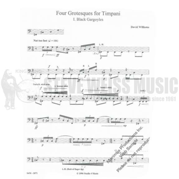 Williams-Four Grotesques for Timpani-4T