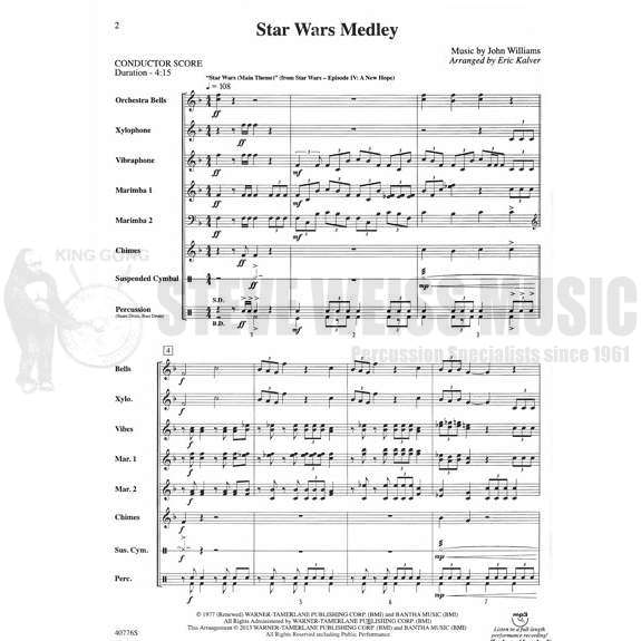 Williams-Star Wars Medley arr. Kalver (SP)-B/V/C/X/2M/P