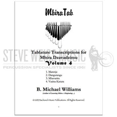 Williams-Tablature Transcriptions For Mbira Dzavadzimu Vol. 4