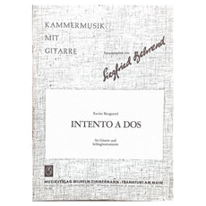 Xavier Benguerel Intento A Dos for Percussion Cover Page