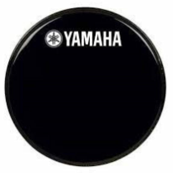 22" Yamaha Logo Ebony Marching Bass Drum Head