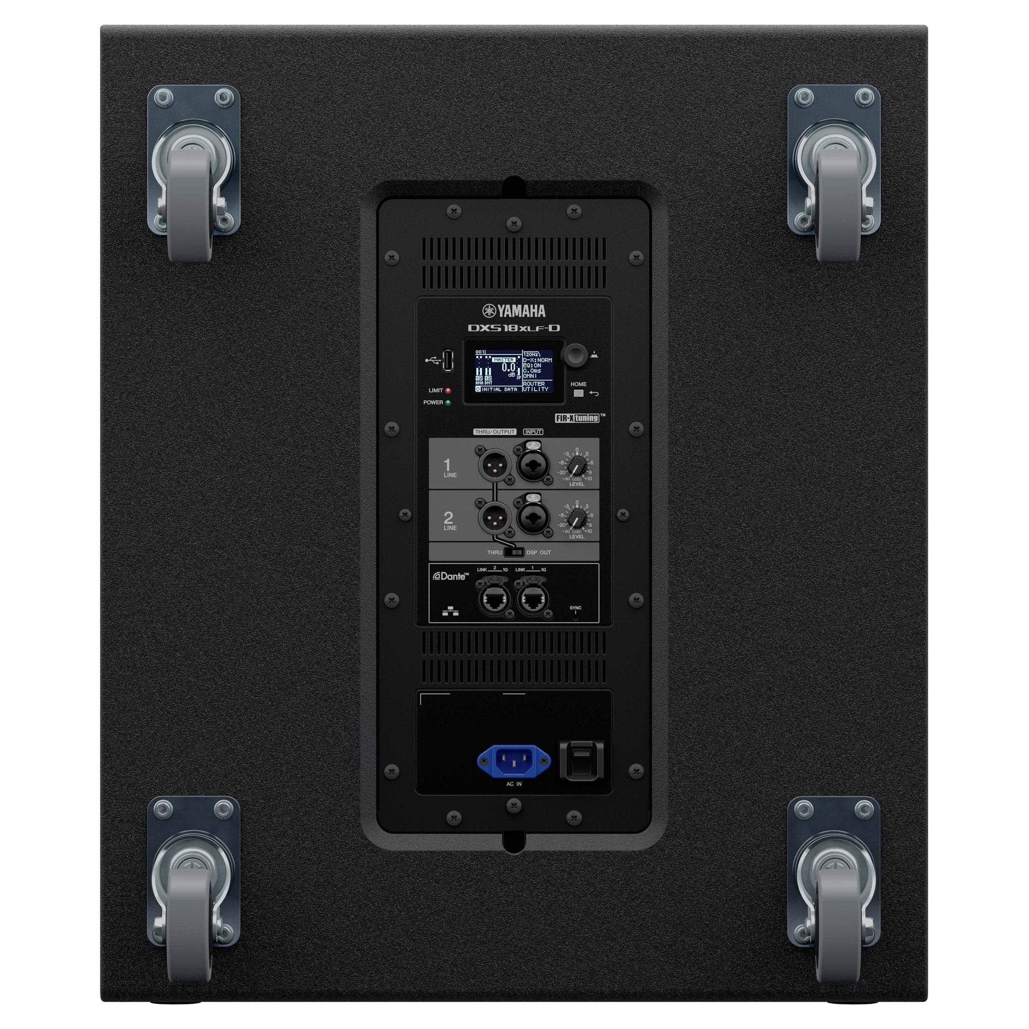 Yamaha dxs18xlf-d rear panel with spw-1
