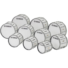 Yamaha Field-Corps Marching Bass Drum - 14" - White