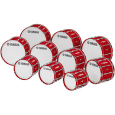 Yamaha Field-Corps Marching Bass Drum - 16" - Red Forest