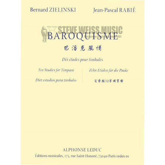 Zielinski/Rabie-Baroquisme: Ten Studies for Timpani