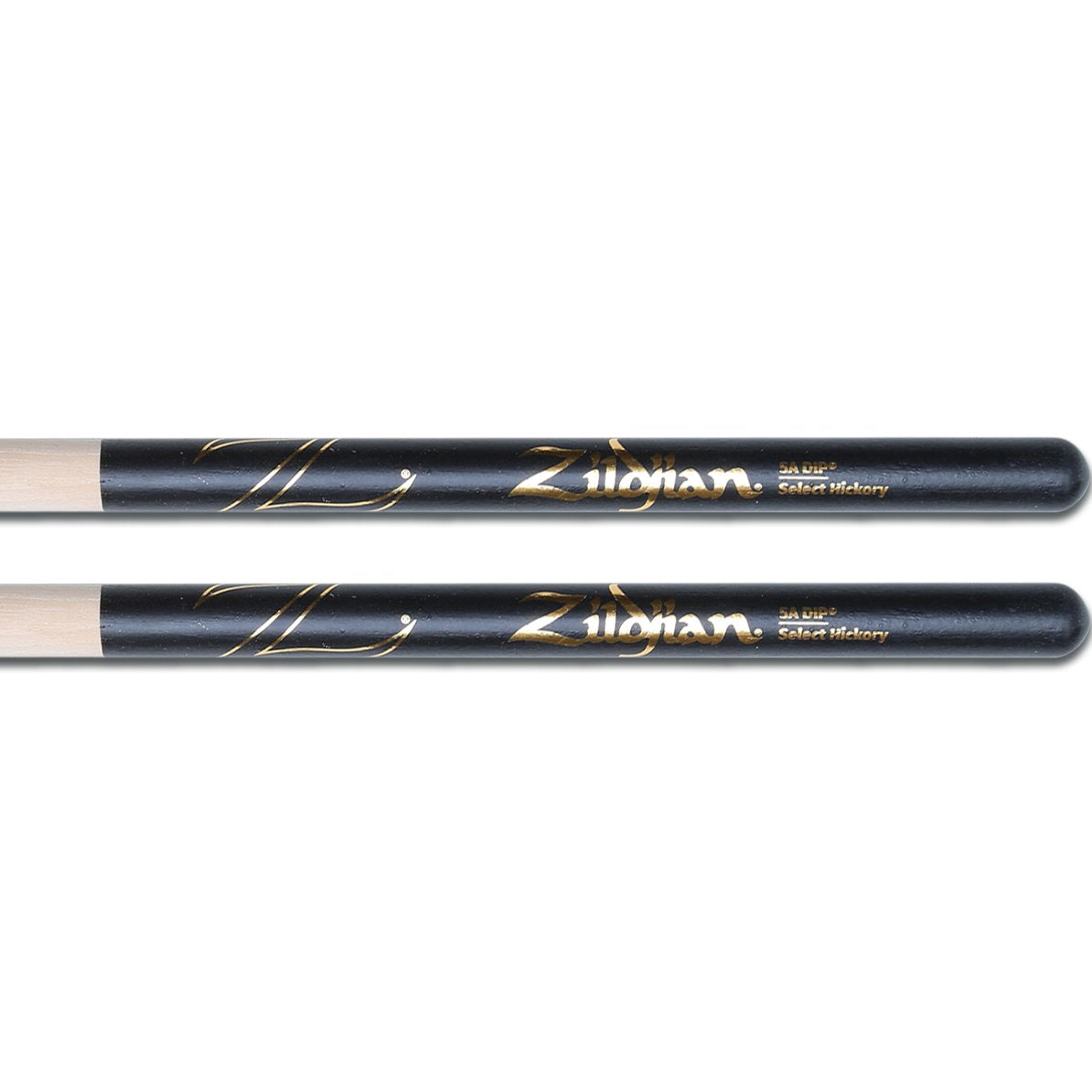 Zildjian 5A Black DIP Nylon Tip Drumsticks - Image 1