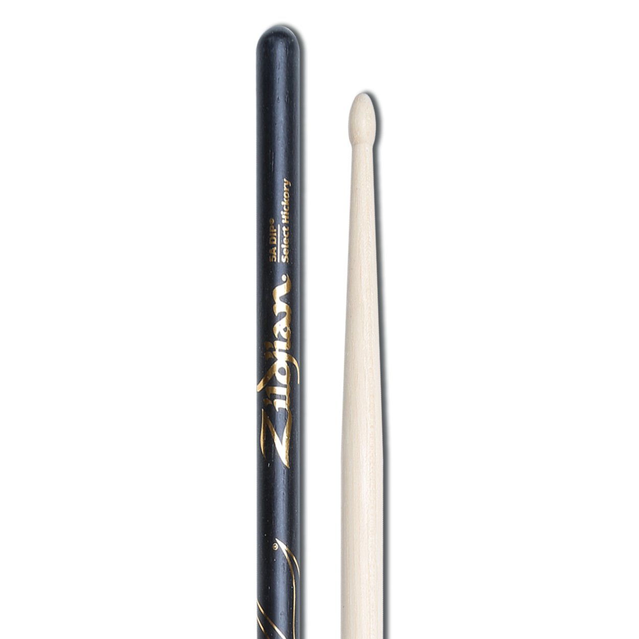Zildjian 5A Black DIP Wood Tip Drumsticks - Image 2
