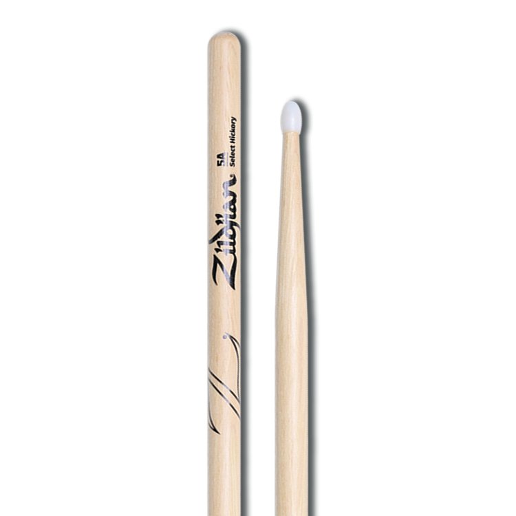 Zildjian 5A Natural Finish Nylon Tip Drumsticks - Image 2