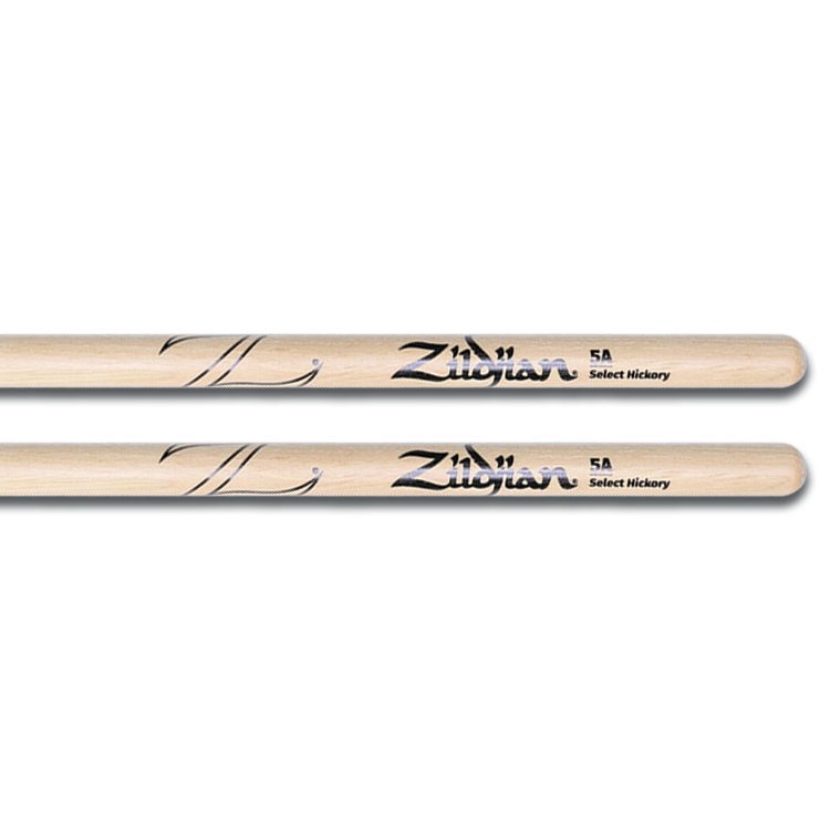 Zildjian 5A Natural Finish Nylon Tip Drumsticks - Image 1