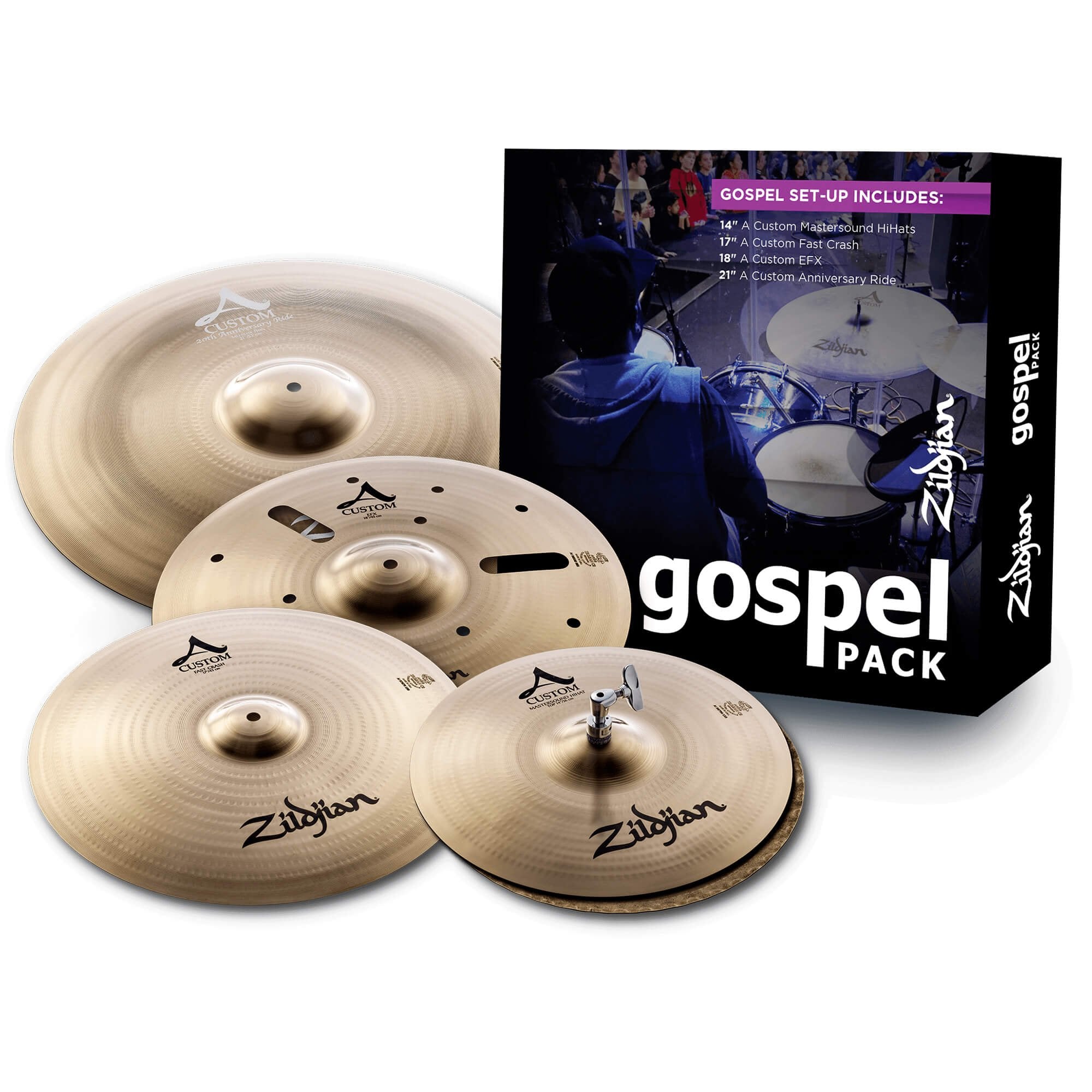 Zildjian A Custom Gospel Cymbal Pack ac0801g