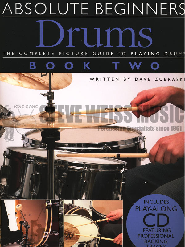 Zubraski-Absolute Beginners Drums Bk. 2 (CD)
